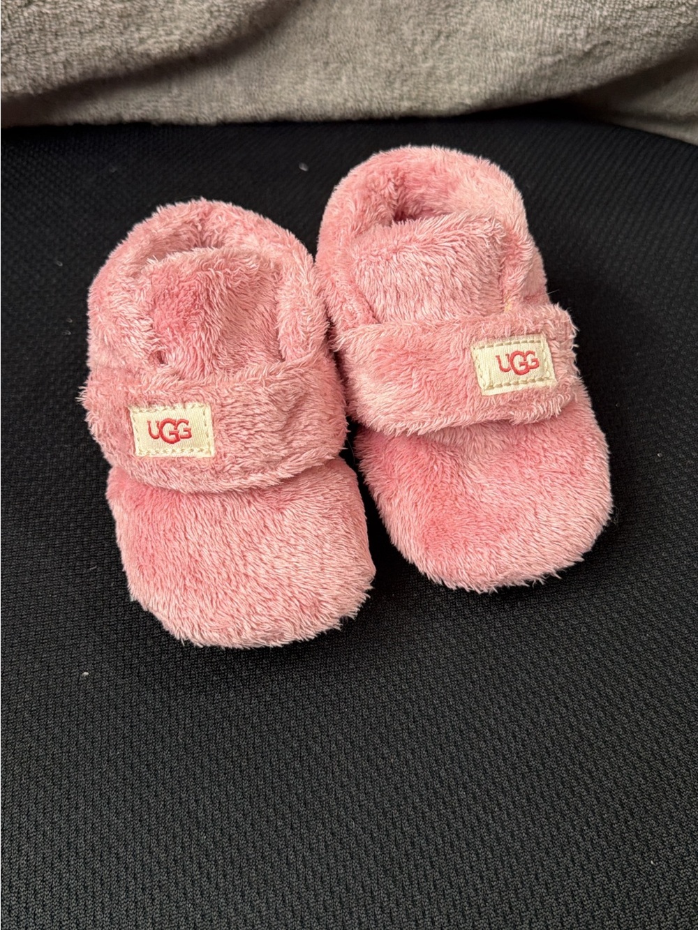 UGG Pink Plush Infant Slipper Booties
